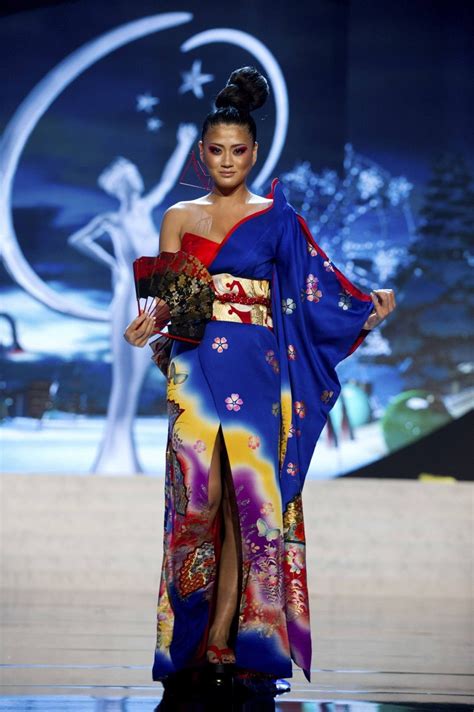 miss japan ayako hara on stage at the 2012 miss universe national costume show at ph live in las