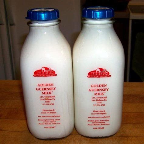 Glass Milk Bottle Quart Size Amish With Reusable Lids 2 Quart Etsy