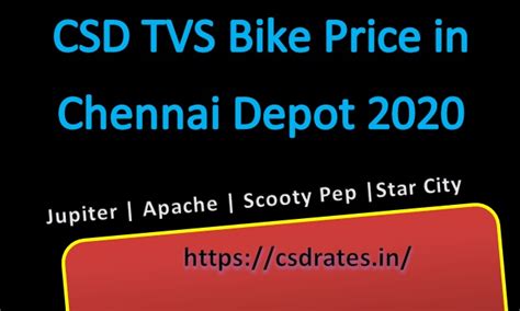 We have provided below direct link. TVS Scooty CSD Canteen Price 2020 | TVS Apache 260 CSD ...