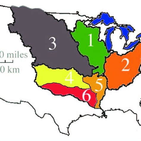 The Mississippi River Basin And The Major Watersheds Discussed In This