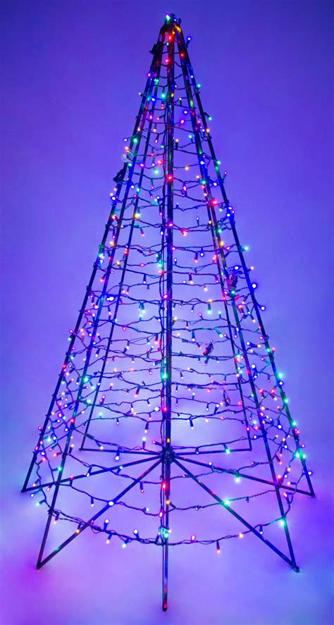 Northlight silver tinsel pre lit christmas tree. 6' Ft. Metal Frame Artificial Christmas Holiday Tree w ...