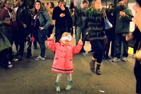 Little Girl Starts Subway Platform Dance Party Video