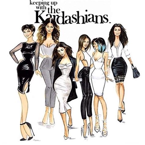 keeping up with the kardashians sketch croqui fashion kardashian style kardashian