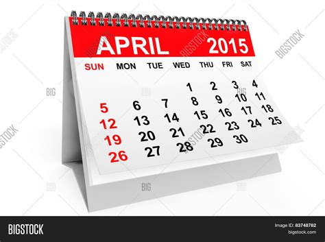 Calendar April 2015 Image And Photo Free Trial Bigstock