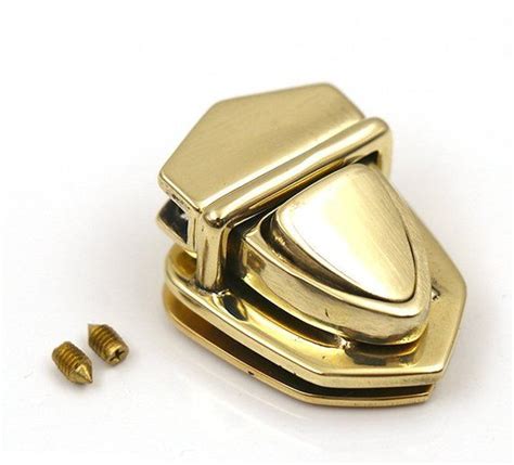 Solid Brass Thumb Catch Tuck Lock Triangle Flap Clasp Closure Etsy