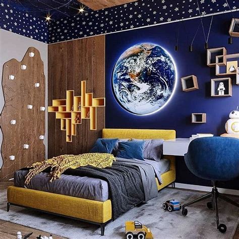 Galaxy Space Themed Bedroom Design DHOMISH