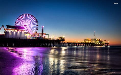 Free download Santa Monica Pier Sunset Picture Wallpapers boardwalk party [1920x1200] for your ...