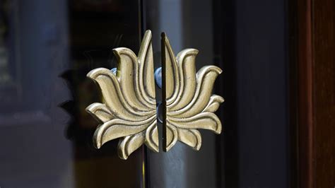 Pooja Room Door Designs Brass Embellishments For Elegance