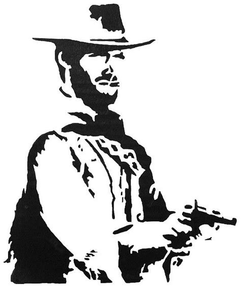 Clint Eastwood Stencil Silhouette Art Art Street Art