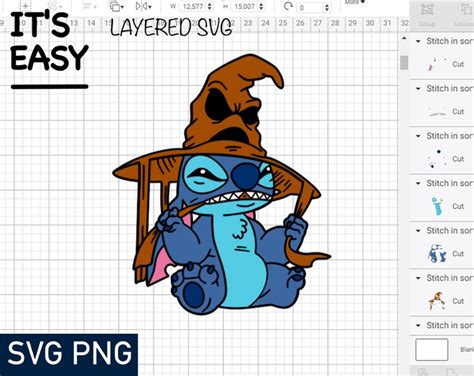 Layered svg Stitch in sorting hat Harry Potter svg file for | Etsy