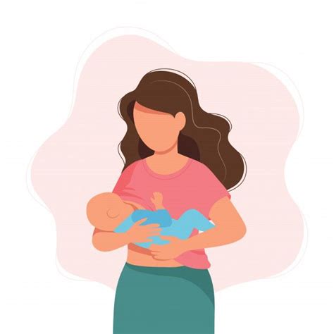 Premium Vector Breastfeeding Illustration Mother Feeding A Baby With