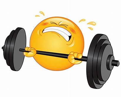 Smiley Lifting Weights Weight Emoticons Symbols Gym