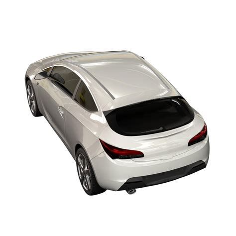 Vista Lateral Direita Traseira Do Carro Branco 3d Psd Premium
