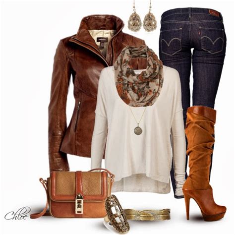 15 Cute Polyvore Combinations With Leather Jackets For This Fall