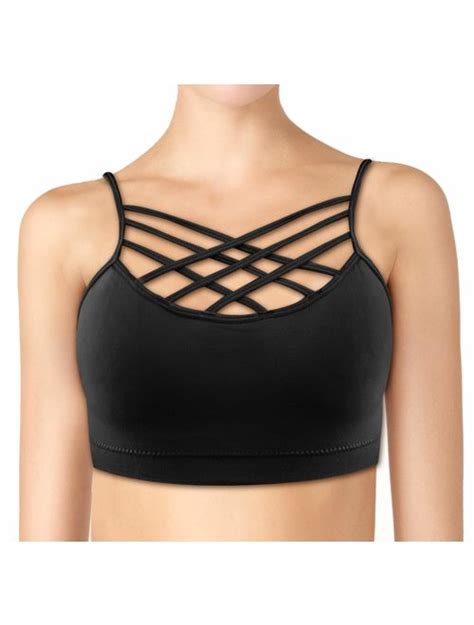 buy 3 pack women s seamless wireless triple criss cross front comfort bralette with removable
