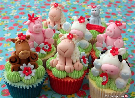Adorable Farm Animal Cupcakes