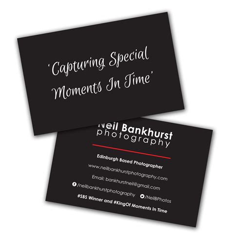 This year, it seems that everything has changed. Neil Bankhurst Photography Business Cards