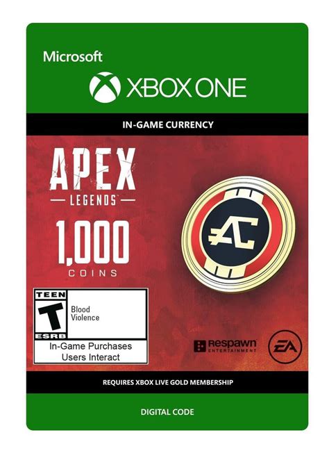 Apex Legends 1000 Coins Xbox One Digital Code Xbox In Game Currency