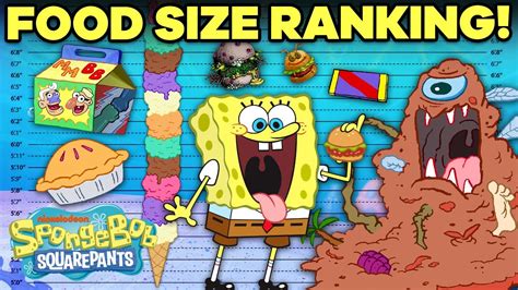 Monster Foods On Spongebob Ranked By Size 🍔😱 Youtube
