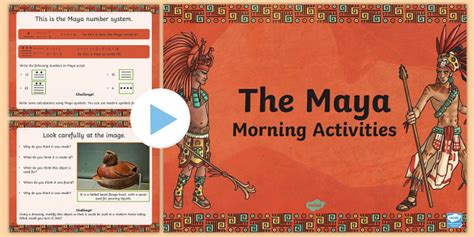 1 Week Maya Civilization Themed Morning Activities Uks2 Starter