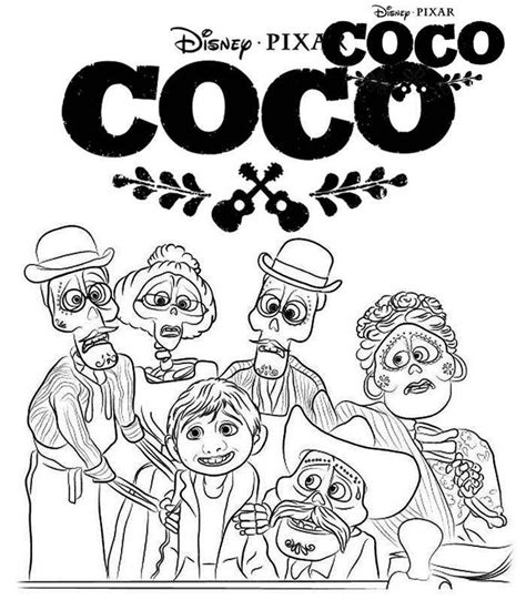 Printable Coco Coloring Pages Di 2020 Anak