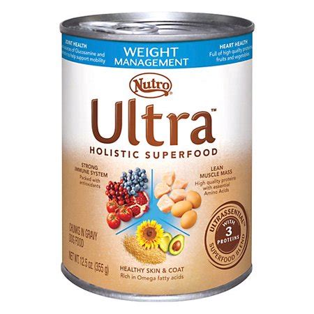 In general, however, their food products tend to be more expensive than most traditional kibbles. Nutro ULTRA Weight Management Canned Wet Dog Food, 12.5 Oz ...