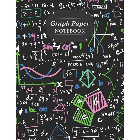 Graph Paper Notebook Colorful Math Design Grid Paper Quad Ruled 5