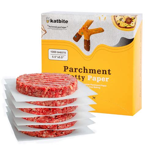 Buy Katbitehamburger Patty Paper 1000pcs 55x55 Non Stick Parchment