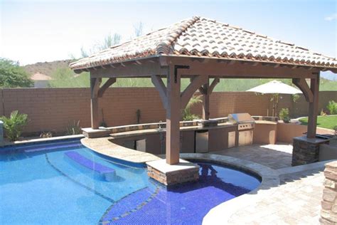 Outdoor Pool And Bar Designs Bring Out The Beauty With Compliments To