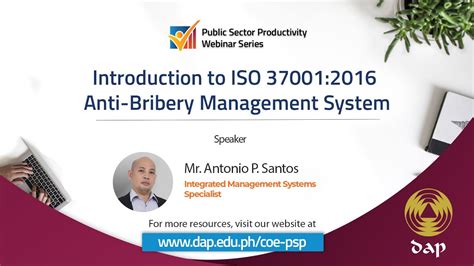 This anti bribery management system guide is unlike books you're used to. Introduction to ISO 37001:2016 Anti-Bribery Management ...
