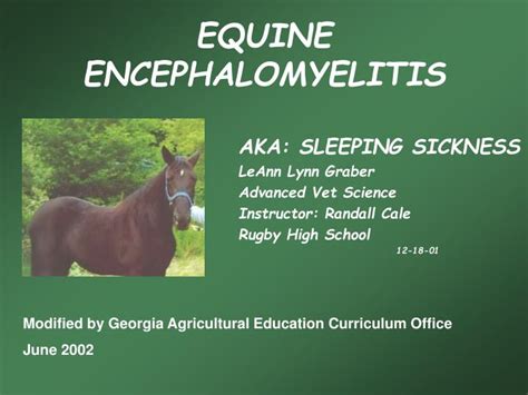 Ppt Equine Encephalomyelitis Powerpoint Presentation Free Download