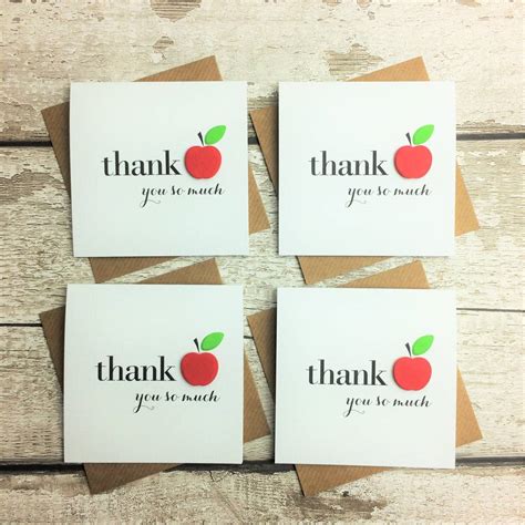 Six Mini Teacher Thank You Cards By Lisa Walker Studio
