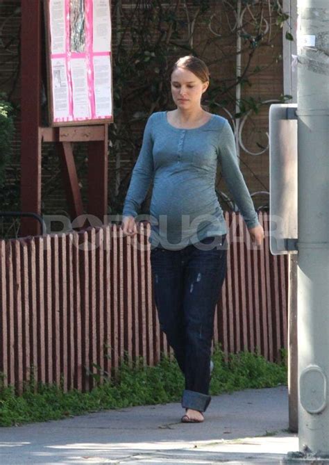Pictures Of Natalie Portmans Huge Pregnant Stomach In La Popsugar