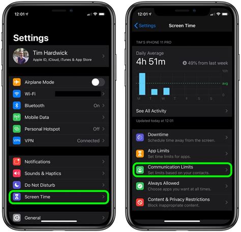 After reviewing and assessing the various features of screen time, we've found that this ios 12 update is a great start for helping to address a growing concern over screen addiction and, frankly, time wasted. How to Set Communication Limits on Your Child's Allowed ...