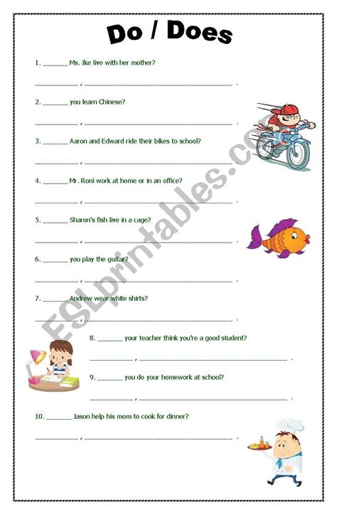 Exercicios Do E Does