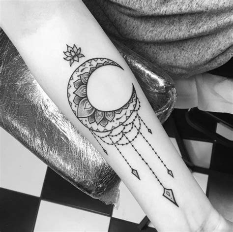 Ornamental Mandala Moon Tattoo By Clara Welsh — Tattoos On Women