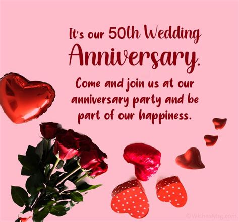 Wedding Anniversary Invitation Messages Wishesmsg