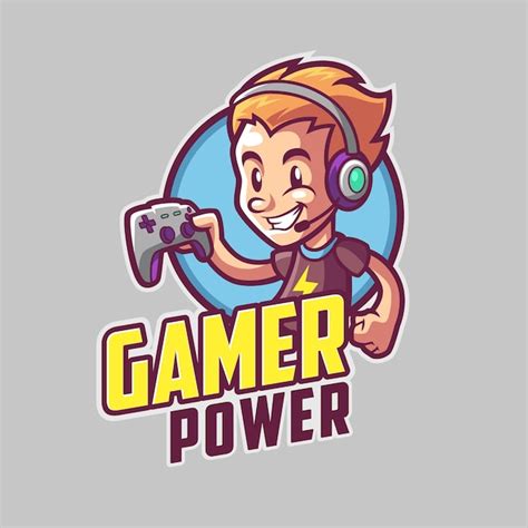 Premium Vector Cartoon Gamer Kid Mascot Logo Template
