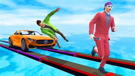 Only One Player Can Survive The Tightrope Gta 5 Funny Moments Youtube