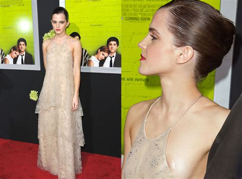 Emma Watson S Wardrobe Malfunction At The Perks Of Being A Wallflower Premiere Causes Near Nip