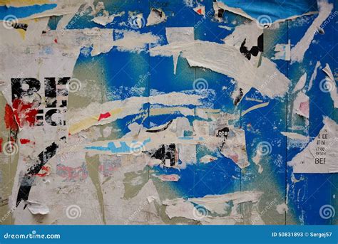 Torn Posters Stock Image Image Of Dirty Decay Abstract 50831893