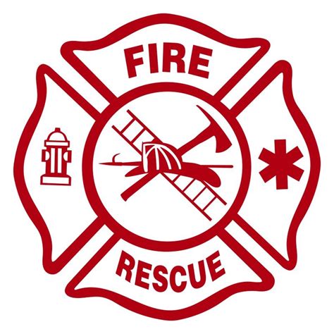 Fire Department A Hole Highly Reflective Vinyl Decal With Maltese Cross Historical Memorabilia