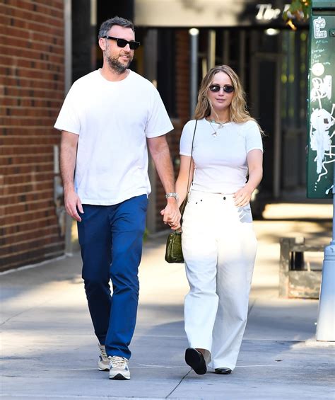 Jennifer Lawrence And Husband Cooke Maroney Wore His And Hers White