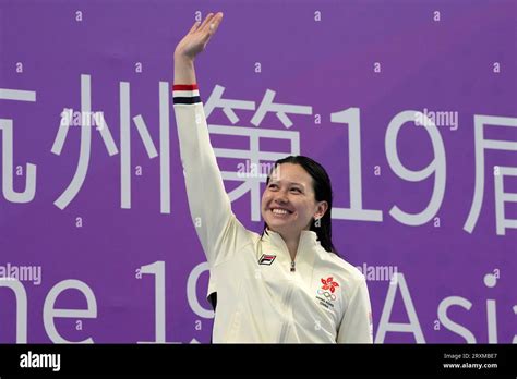 Gold Medalist Hong Kongs Siobhan Bernadette Haughey Celebrates On The