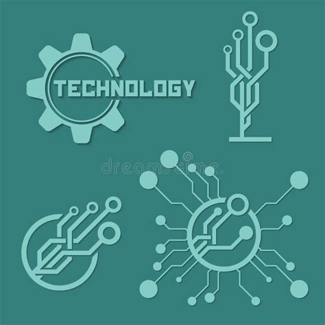 Set Of Technology Elements Stock Vector Illustration Of Complexity
