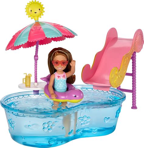 Amazones Barbie Piscina De Chelsea Mattel Dwj47 Juguetes Y Juegos
