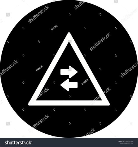 Illustration Two Way Traffic Crosses One Way Royalty Free Stock Photo
