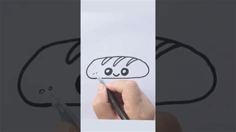CÓmo Dibujar Un Pan Kawaii Dibujos Rápidos Shorts Dibujos