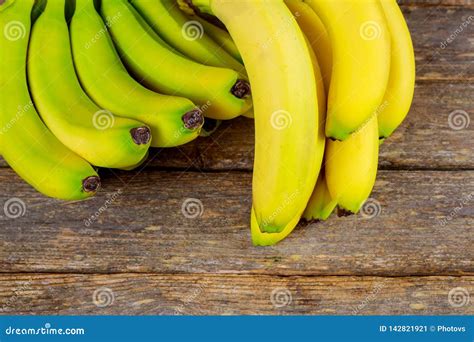 Yummy Bananas On Wooden Background Stock Image Image Of Freshness