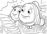 Coloring Nemo Pages Finding Fish Cute Swim sketch template